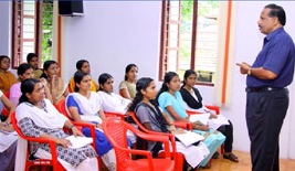 "Desire will decide the future. Development of one's character results from integrity, discipline and hardwork" Prof. A.N. Somasekharan, Former GM, Madurai Coats, taking session on character development.