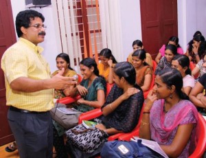 Mr.  Joshy Paul Veliyath, Regional Manager, HDFC Bank, Giving a talk on “How management education grooms Students to get excellent placements”